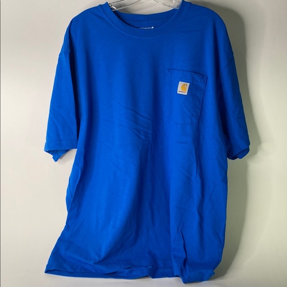 Carhartt Blue Short Sleeve Pocket Tee Men’s Size XL - Picture 2 of 7